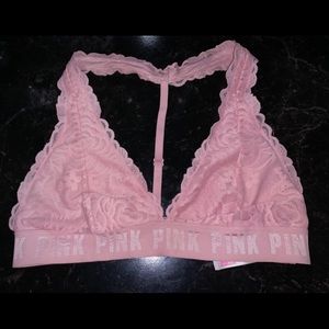 💫 VS PINK Floral Lace Racerback Bralette